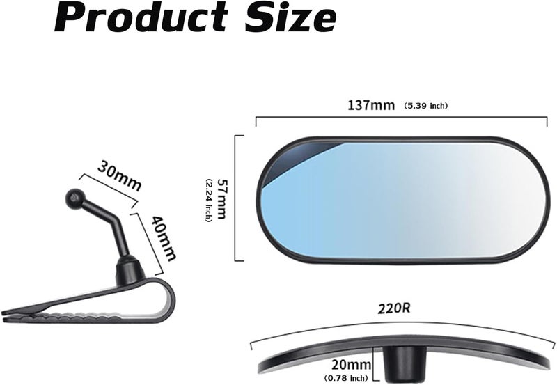 EOHMAK Car Rearview Mirror Rear View Mirrors for Baby 360 Adjustable Automotive Interior Mirrors Cars Mirror Rear Facing Kids Observing (Clip Base) - Image 4